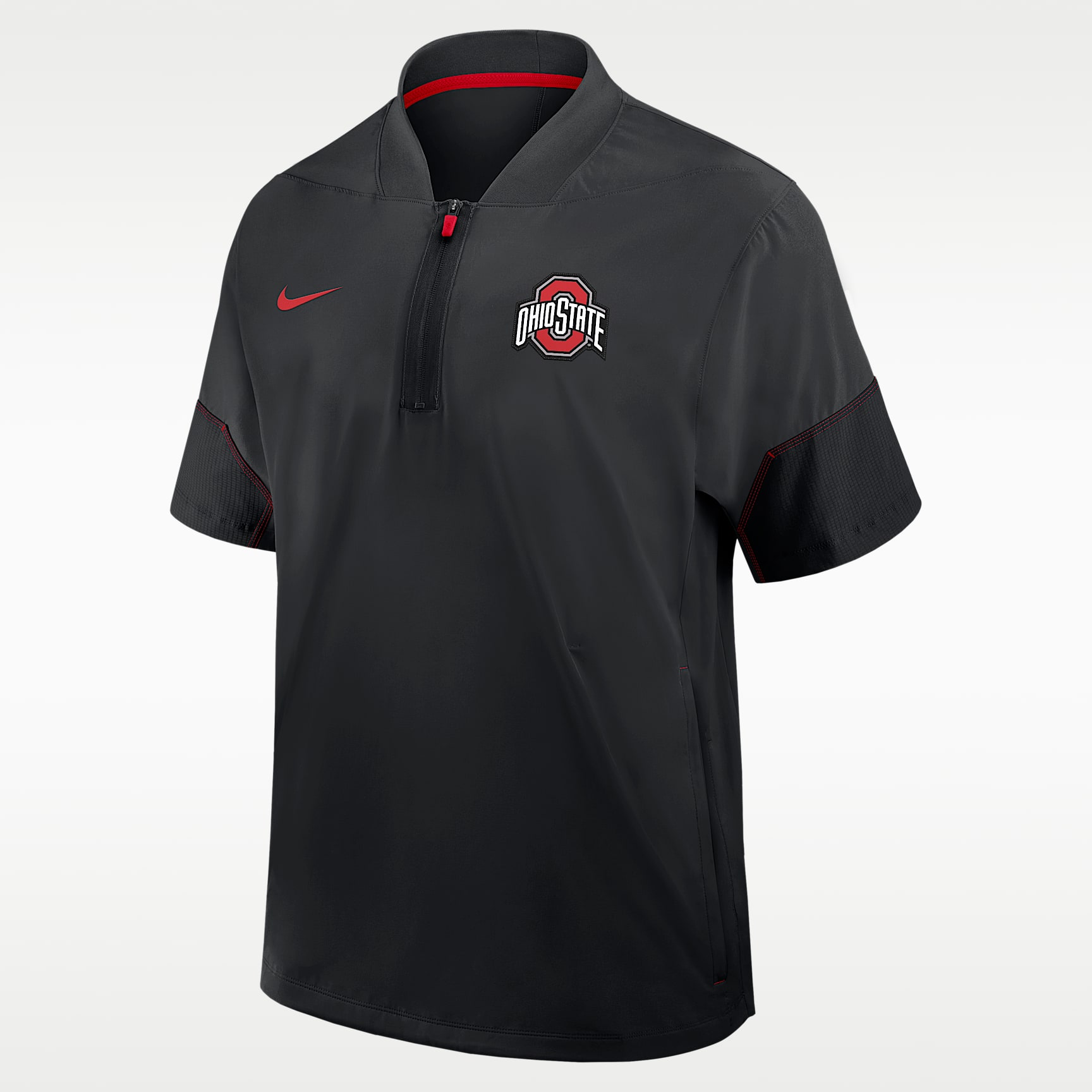 Ohio State Sideline Coach Men's Nike College 1/2-Zip Short-Sleeve